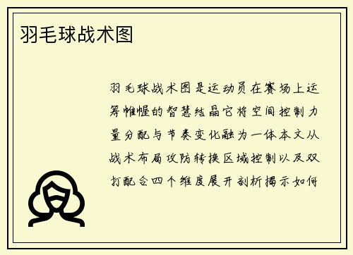 羽毛球战术图